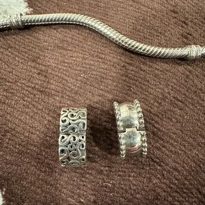 PANDORA Silver bracelet Stoppers Set of 2